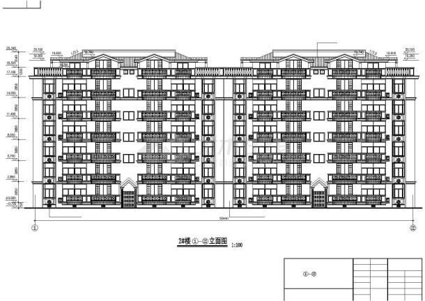 攀枝花市某居住区4800平米6+1层砖混结构住宅楼建筑设计CAD图纸-图一