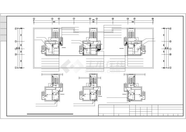 某小区B区2号7号楼电气设计CAD平面图大样图（含设计说明）-图一