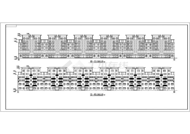 7800平米6层框架结构底商住宅楼平立剖面设计CAD图纸（1-2层商用）-图一