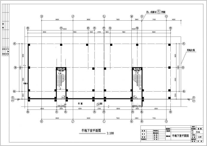 某小区临街两栋8层组合式商住楼平立剖面设计CAD图纸（底层商铺）_图1