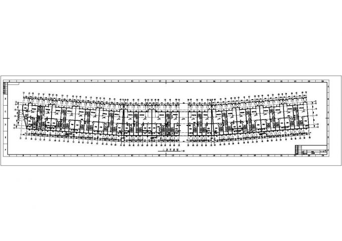 某12699㎡六层异型柱框架结构综合楼建筑CAD图纸_图1