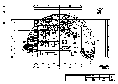 2000平米某二层带地下室高级会所建筑设计cad图，共七张-图二
