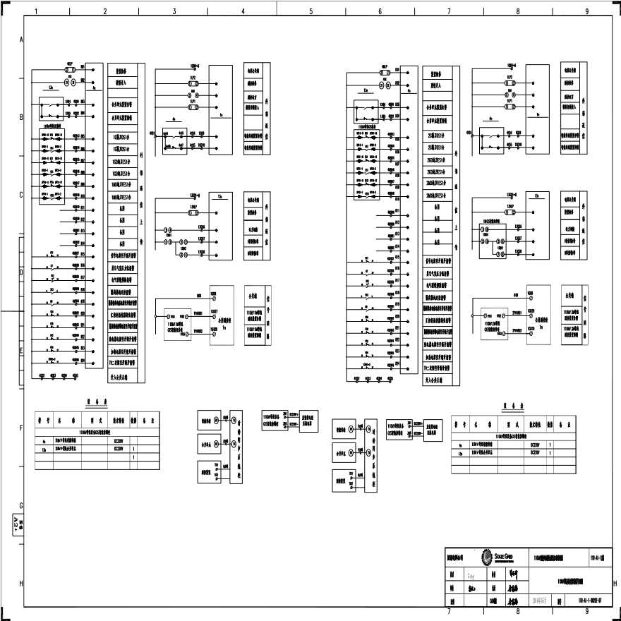 110-A1-1-D0202-07 110kV母线设备智能控制柜信号回路图.pdf-图一