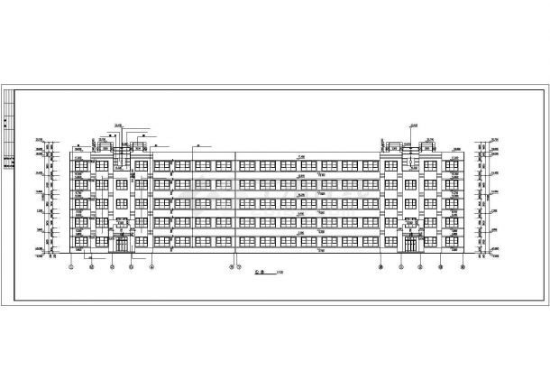 某现代化服装厂6000平米五层框架结构职工宿舍楼建筑设计CAD图纸-图一
