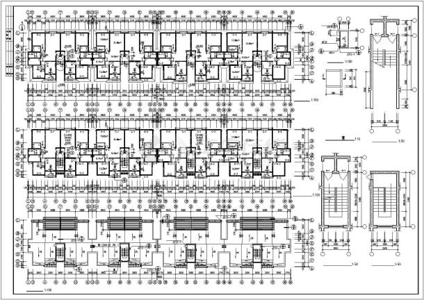 肇庆市某小区7层框混结构组合式住宅楼平立剖面设计CAD图纸-图二