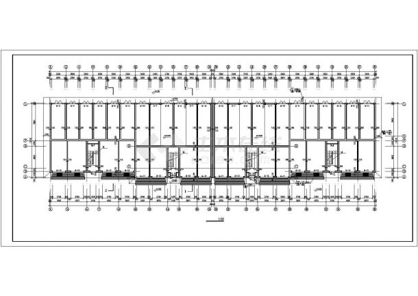 某6层砖混结构商住楼建筑设计CAD图纸（底层商店/含架空层）-图二