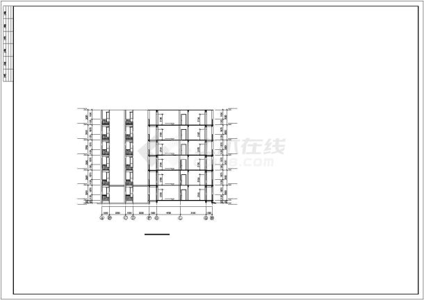 天津市某小区三千平米6层框混结构住宅楼建筑设计CAD图纸-图一