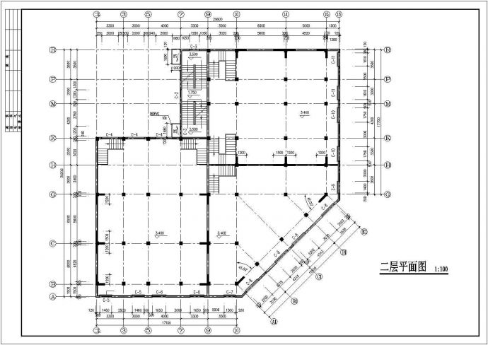某6层结构商住楼建筑设计CAD图纸（1-2层商用）_图1