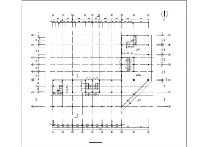 沿街7层框混结构商住楼平立剖面设计CAD图纸（底层商用/含阁楼）_图1