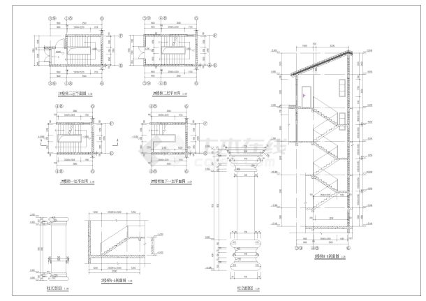 双拼别墅建筑施工图带效果图全-图一