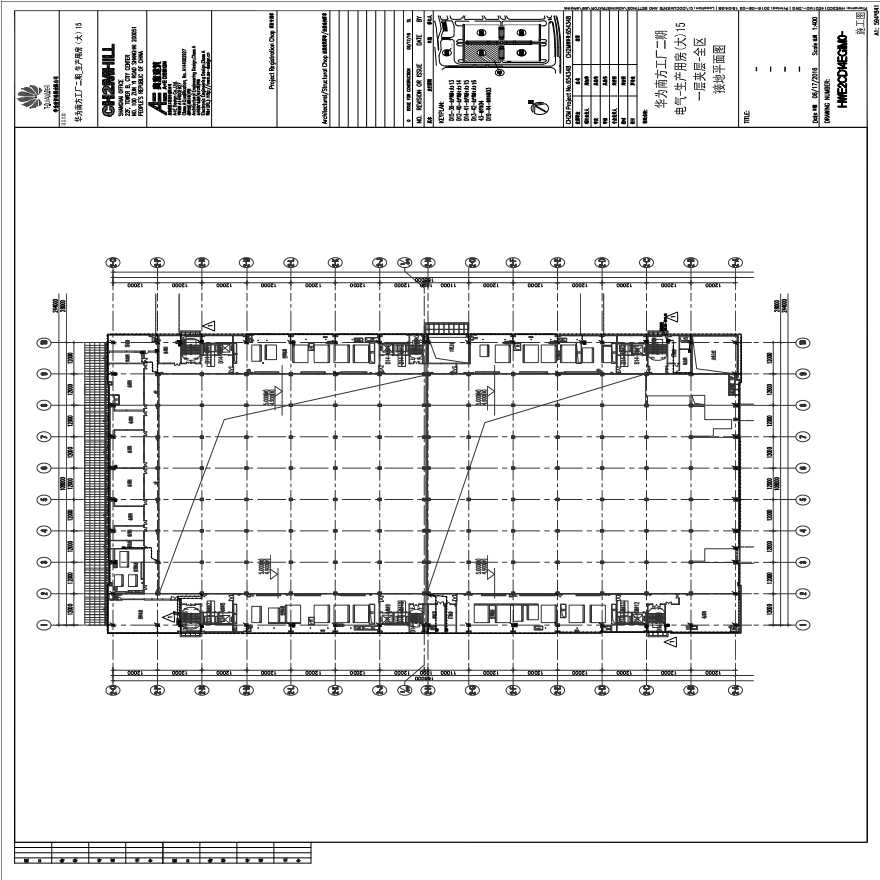 HWE2CD14EG1M0-电气-生产用房(大)15一层夹层-全区接地平面图.pdf-图一