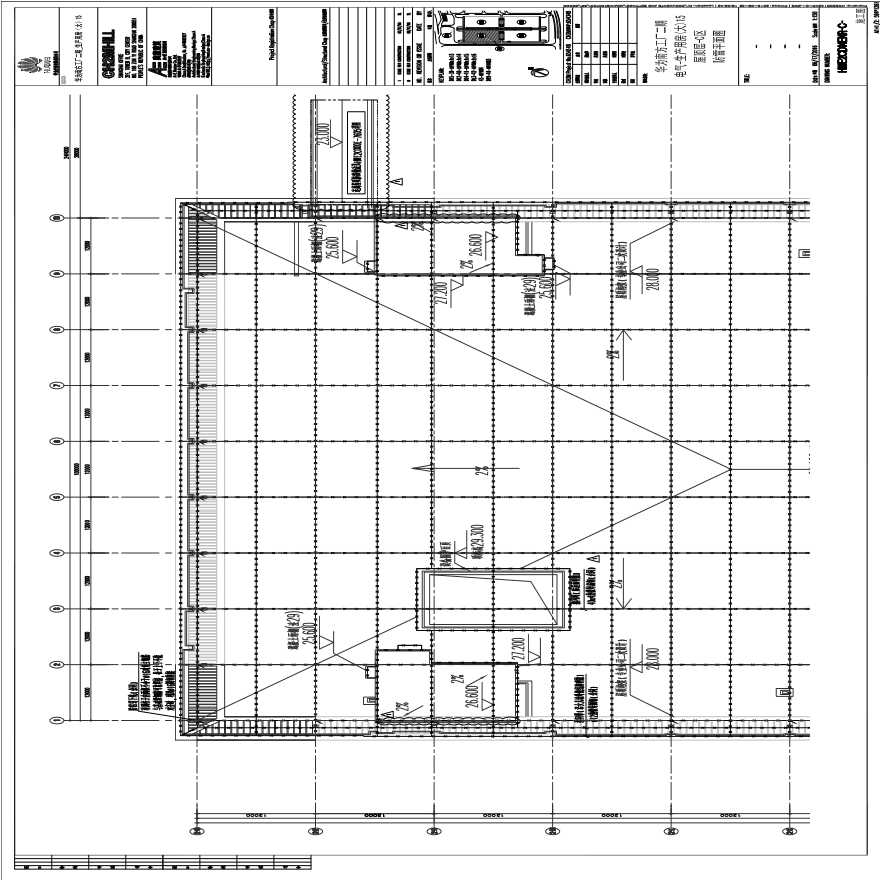 HWE2CD14ENR-C-电气-生产用房(大)15屋顶层-C区防雷平面图.pdf-图一