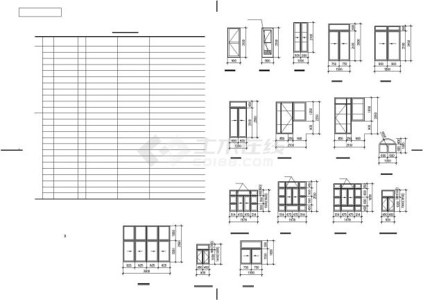 某联排别墅建筑CAD全套设计方案-图一