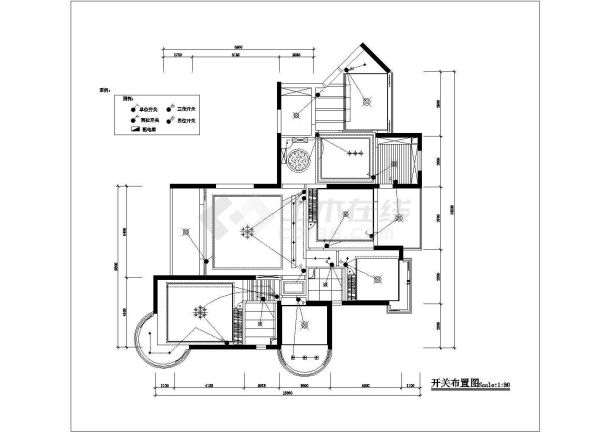 某四房两厅高档住宅装饰CAD建筑施工图-图一