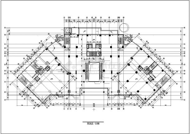 海丰广场建筑CAD平面图-图一