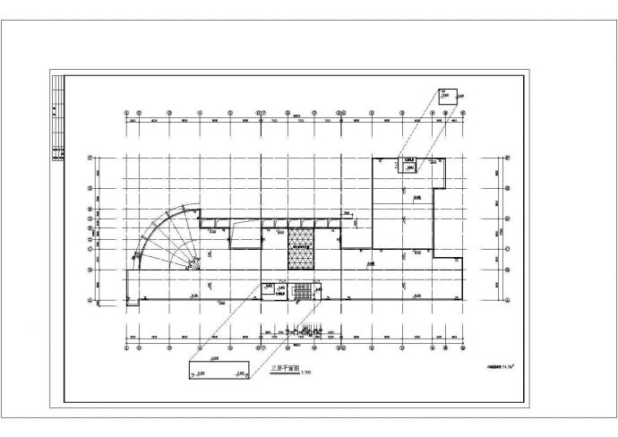某三层医院门诊楼建筑设计cad施工图纸_图1