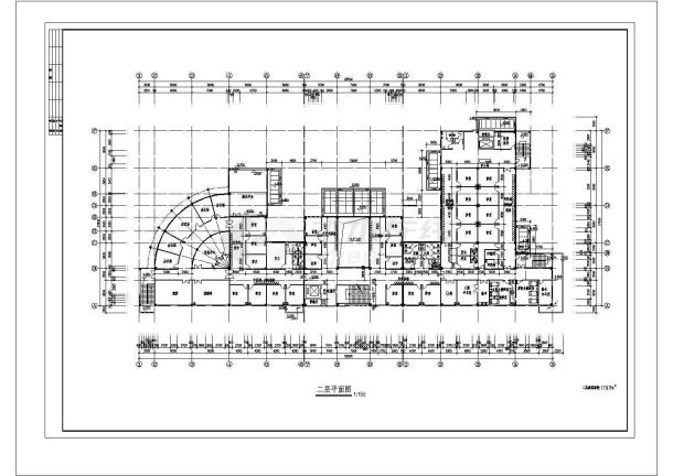 某三层医院门诊楼建筑设计cad施工图纸-图二