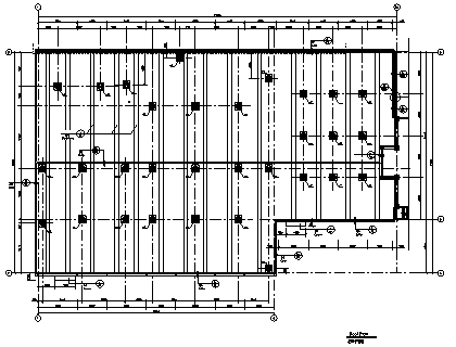 某单层轻钢结构装置生产厂房和装桶车间建筑施工cad图纸-图二