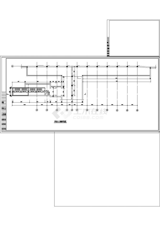 [北京]某地铁车站全套结构施工cad设计图纸-图二