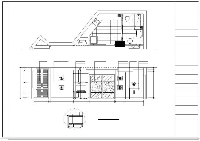 [福建]单身公寓楼装修设计cad施工图纸_图1