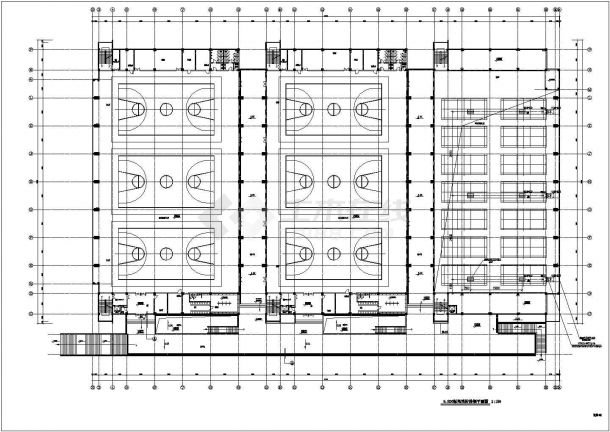 某大型体育馆训练馆空调设计cad施工平面图（含设计说明）-图二