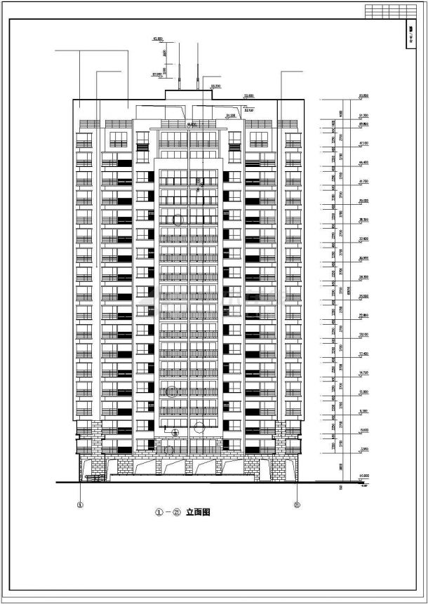 [河北]某小区住宅楼全套建筑设计施工cad图纸-图二