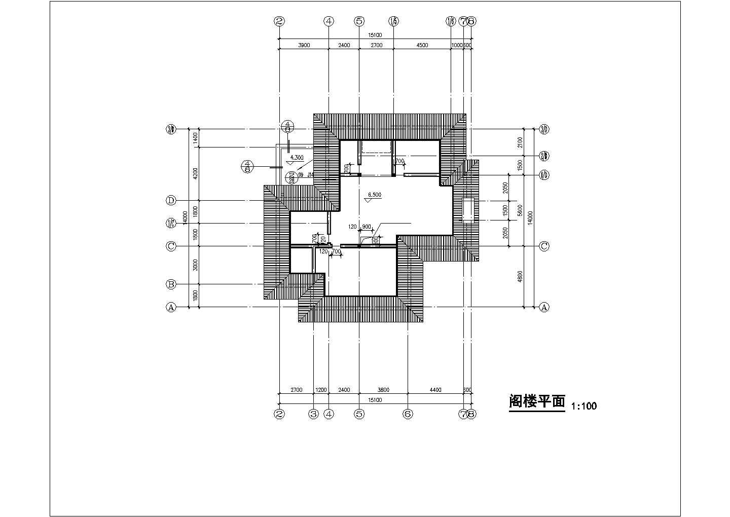 [南方]独栋整套别墅建筑整套施工cad设计图
