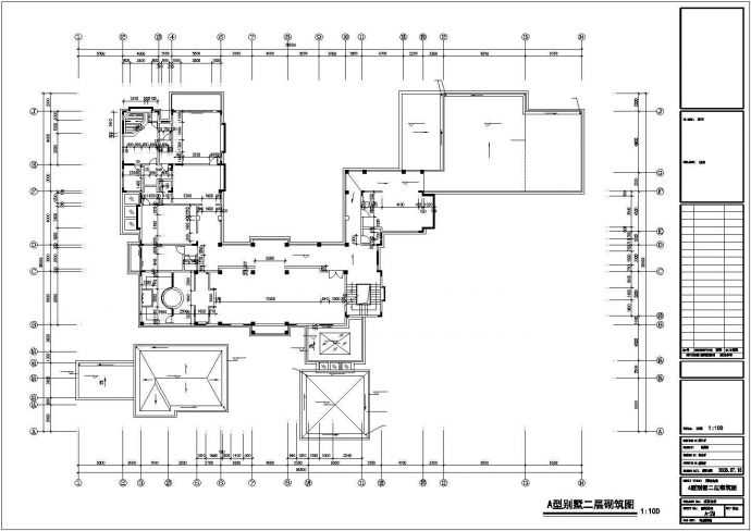 某城市中心国际富豪别墅区装修设计施工方案CAD图纸_图1