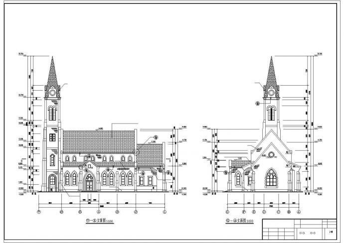 [欧式]教堂全套建筑设计及规划cad图纸_图1
