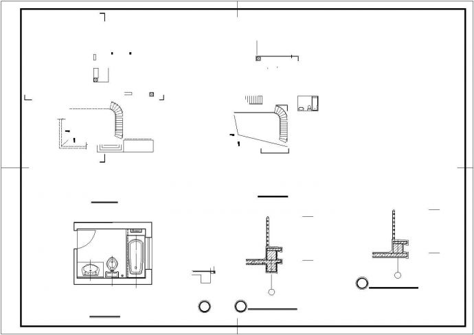 某城市300平米别墅建筑设计施工方案CAD图纸_图1