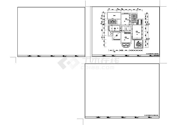 某城市花园别墅建筑全套装修设计施工方案CAD图纸-图一