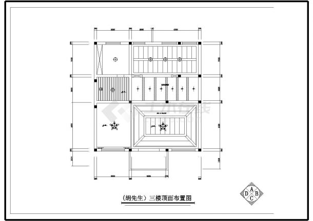 某城市中心花园别墅建筑室内装饰设计施工方案CAD图纸-图二
