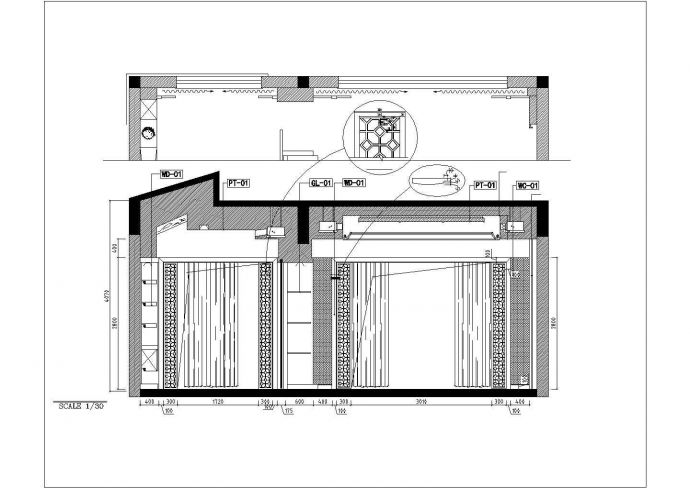某小区内小型别墅建筑全套装修设计施工方案CAD图纸_图1