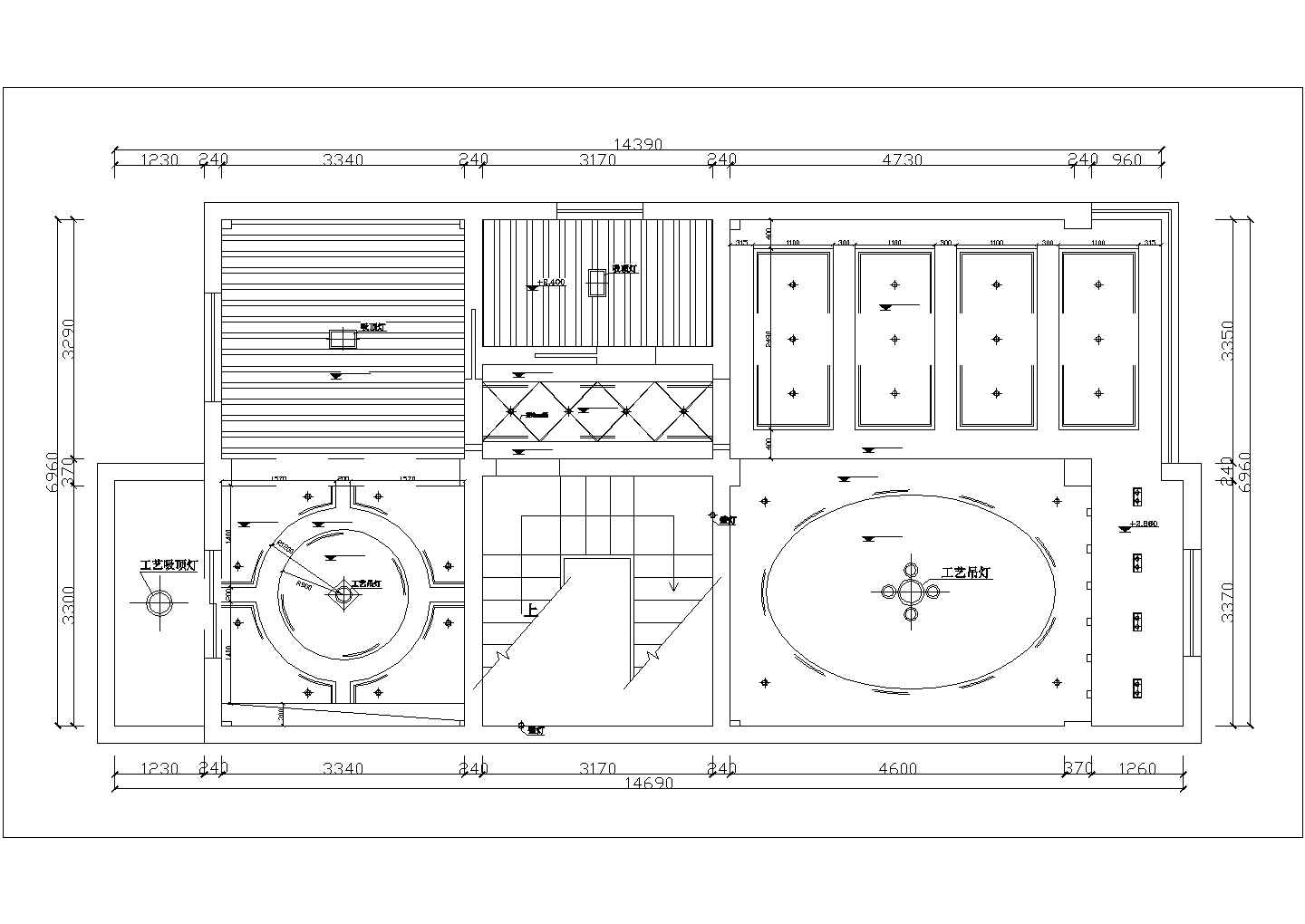 某小区4层高档单体私人别墅全套装修施工CAD设计图纸