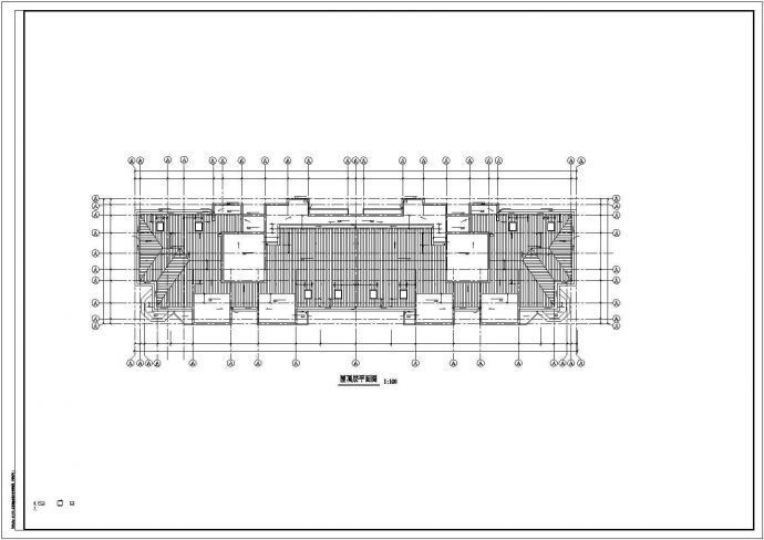 8800平米12层框架住宅楼平立剖面设计CAD图纸（含机房层和地下室）_图1