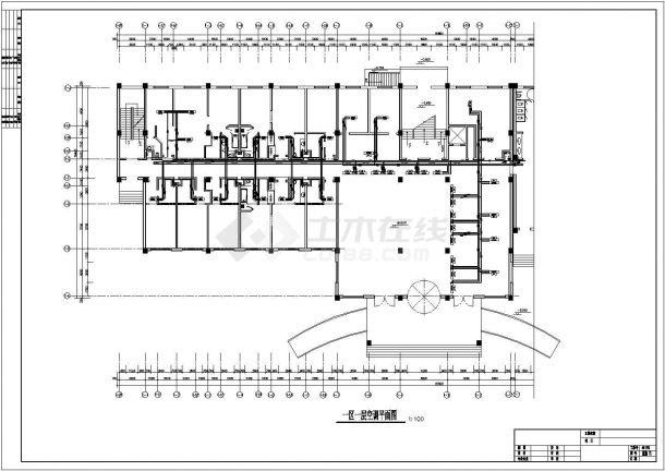 新疆某四层框架结构宾馆空调设计cad全套施工图（含设计说明）-图二