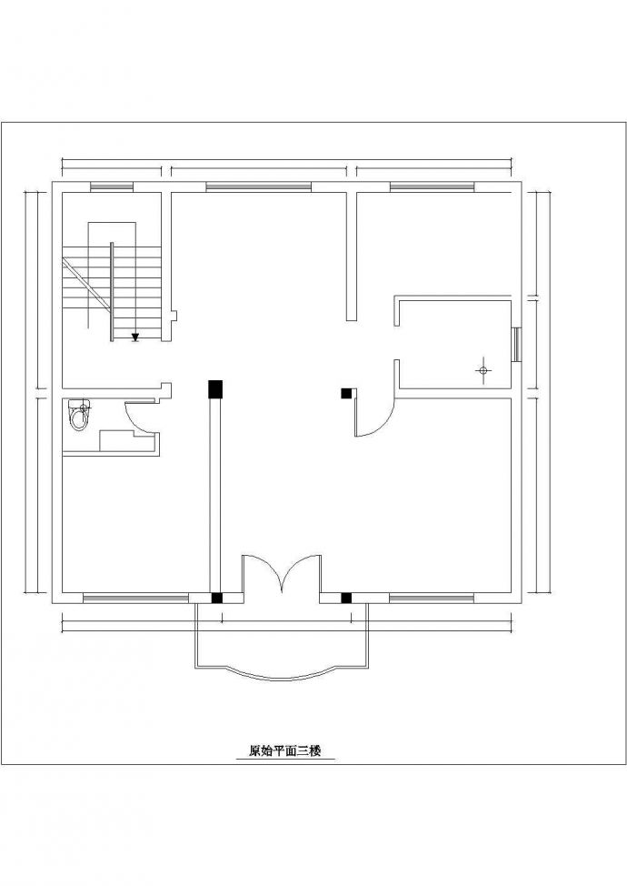 某城市现代风格精品小型别墅建筑装修布置方案设计施工CAD图纸_图1