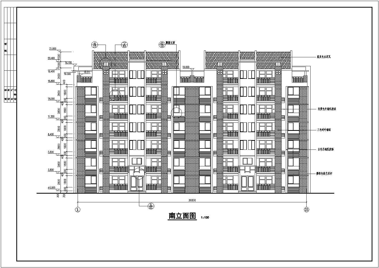 永丰花园住宅楼39栋CAD建筑施工图