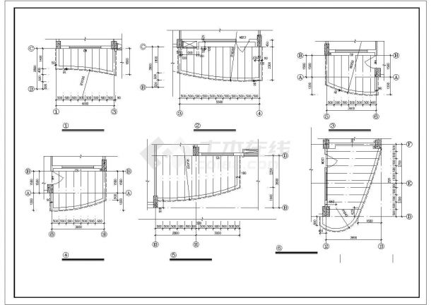 长35.4米 宽16.1米 13层1梯3户框架结构CAD住宅楼设计图 含详图-图二