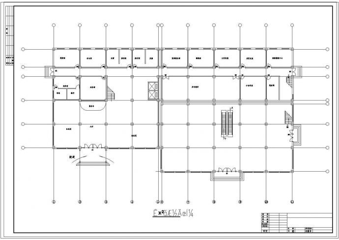 某地8层框架结构宾馆cad设计施工图_图1