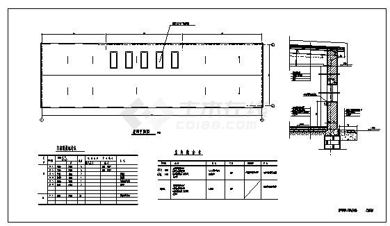 某市单层砖混结构食品厂房建筑施工cad图纸-图二