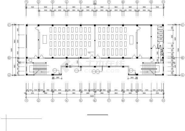 大堡小学全套建筑CAD施工图-图二