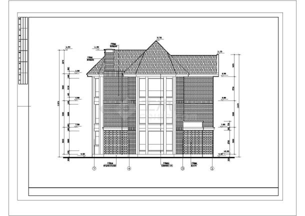 多层高档庄园别墅建筑规划CAD布置图-图二