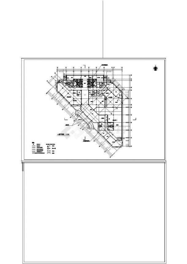 高层人民医院门诊住院综合大楼设计CAD施工图纸-图二