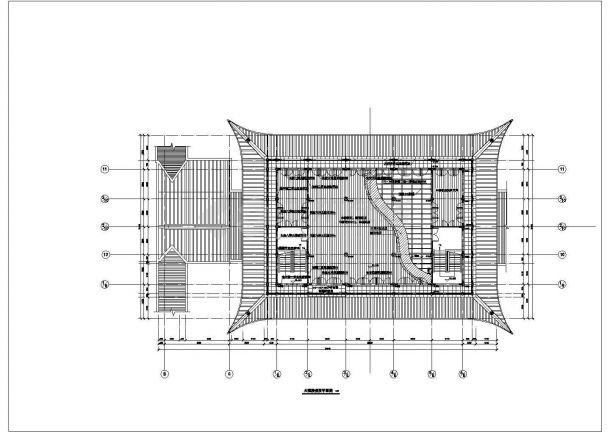 大观楼楼层平面建筑设计CAD图-图一