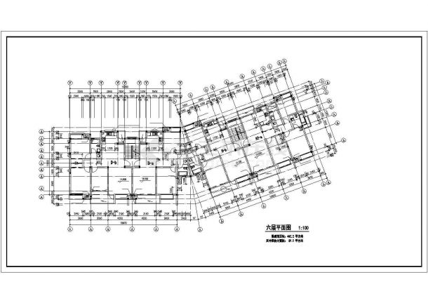 邯郸市某现代化小区占地480平米6层砖混结构住宅楼建筑设计CAD图纸-图一