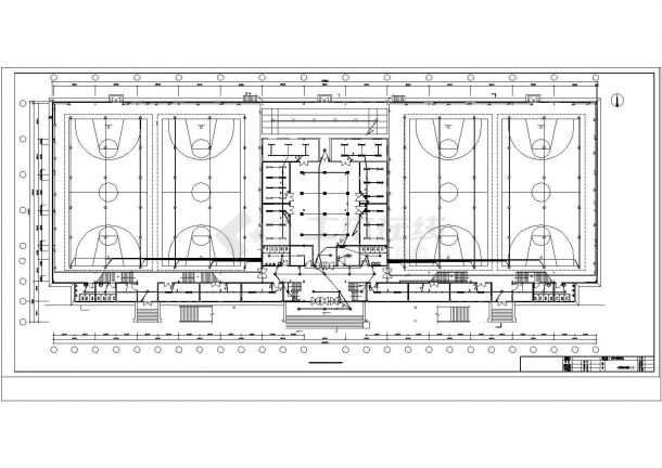 某体育馆电气设计CAD平面图大样图施工图纸（含设计说明）-图二