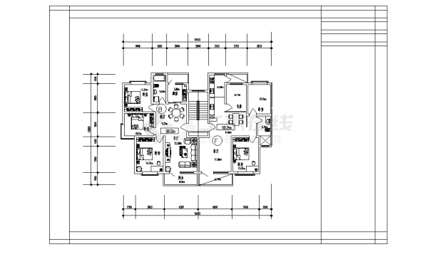 2套经典户型住宅小区设计施工cad图纸-图一