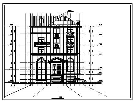 五层错层别墅建筑结构施工cad图，共二十四张-图一
