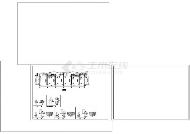 厂房设计_51m跨两跨两坡门式轻钢结构4743平米厂房CA D结施+PDF计算书-图二